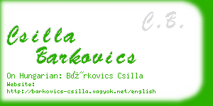 csilla barkovics business card